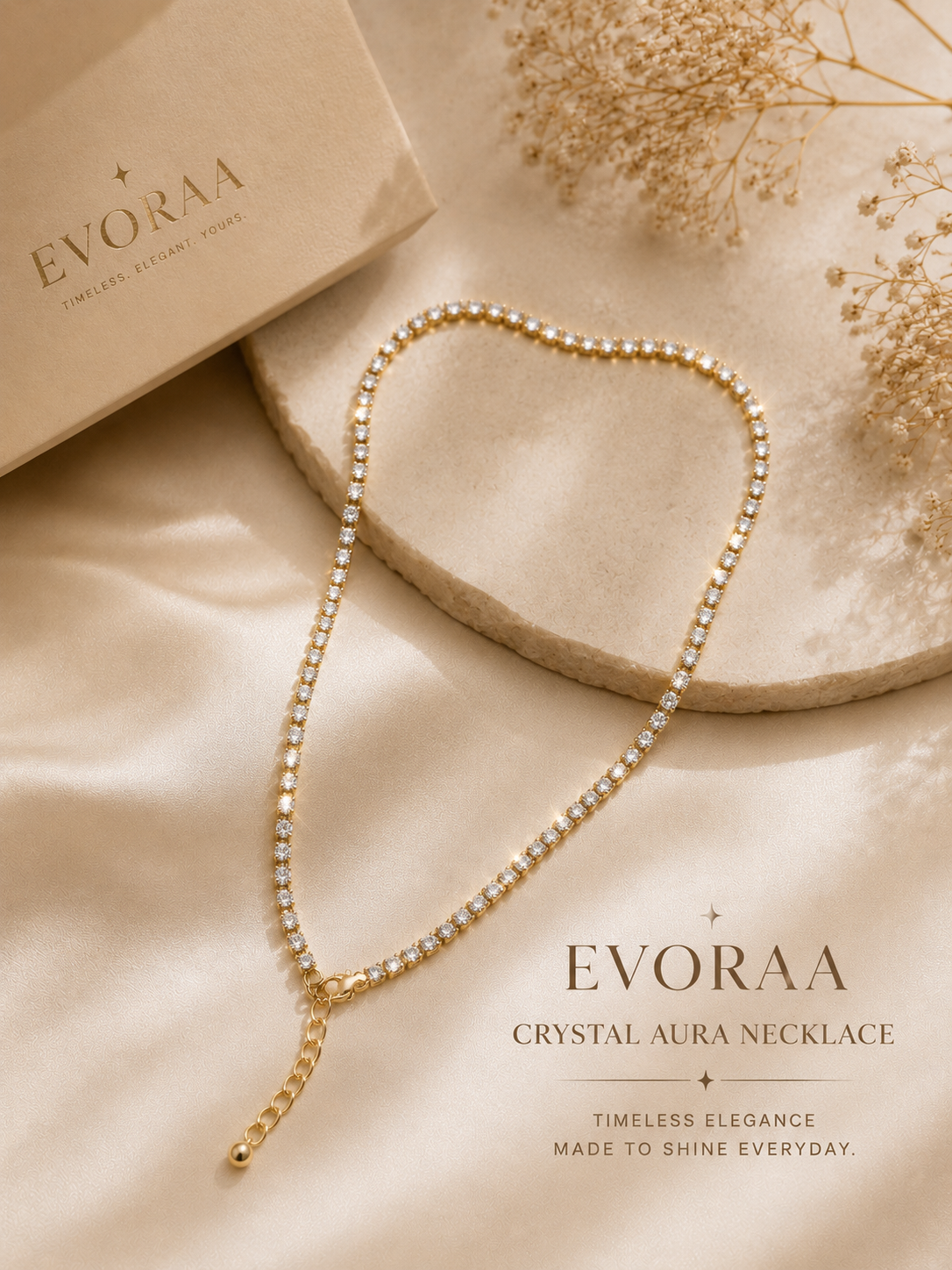 ✨ Evoraa Crystal Aura Necklace