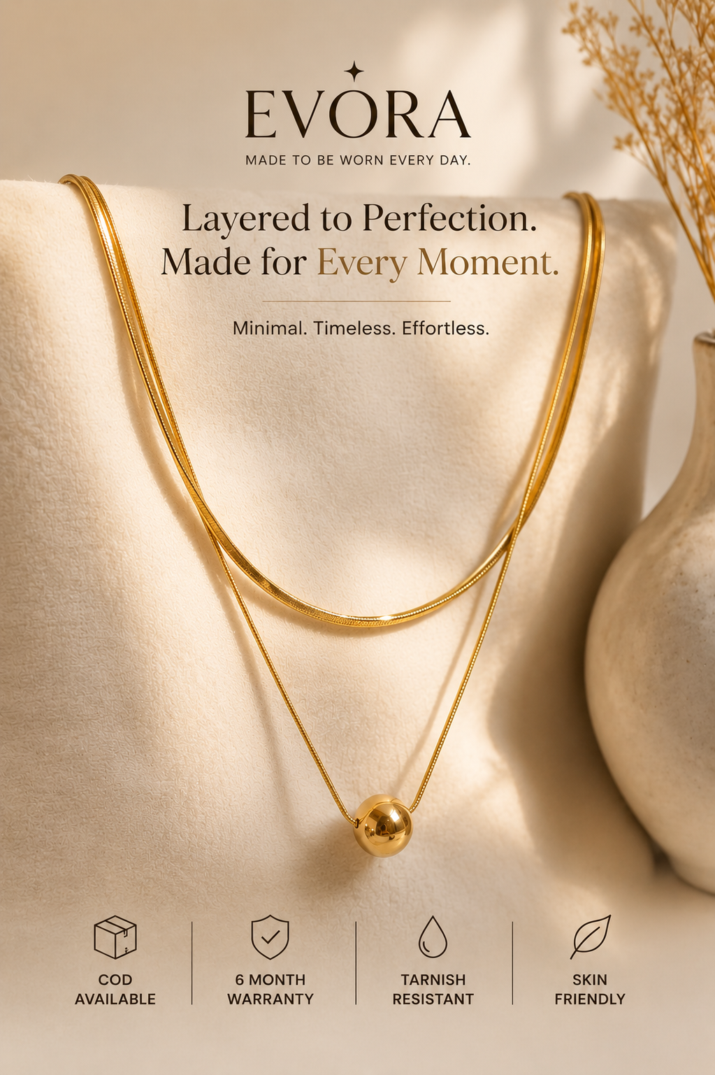 EVORAA Luna Layered Necklace